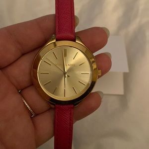 Michael Kors Pink Leather Watch